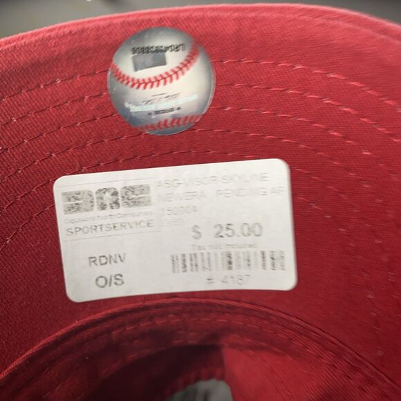 MLB ALL STAR GAME 2009 BUSCH STADIUM CARDINALS RED VISOR STRAPBACK OSFM HAT CAP - Picture 7 of 7